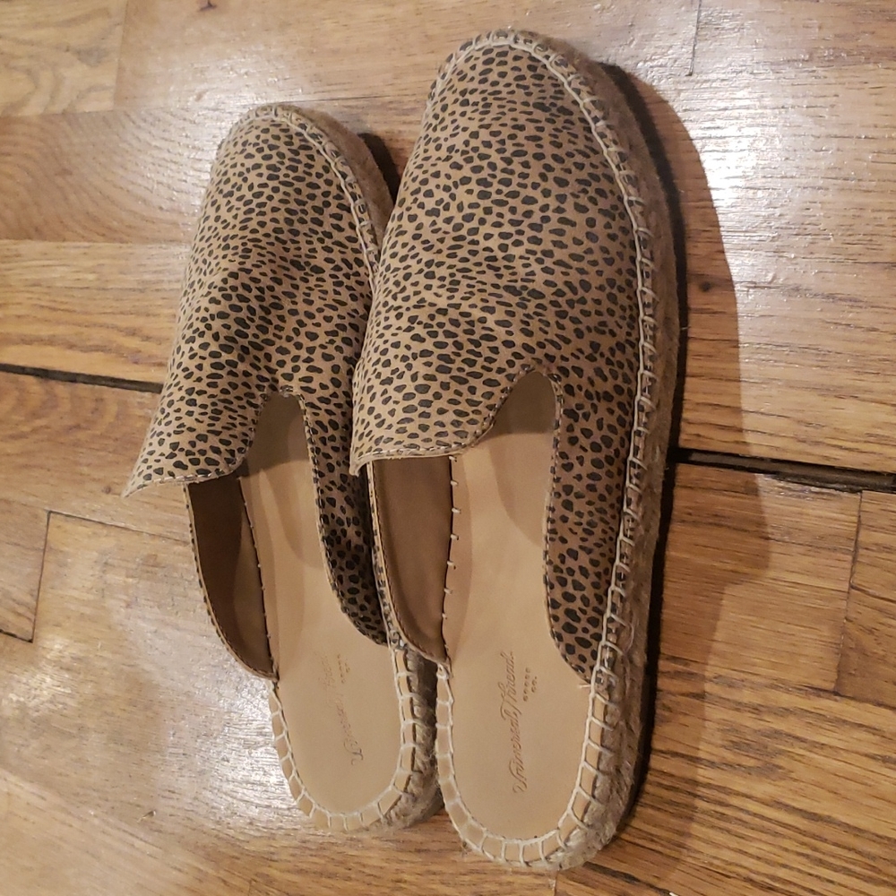 Universal Thread animal print espadrille slides